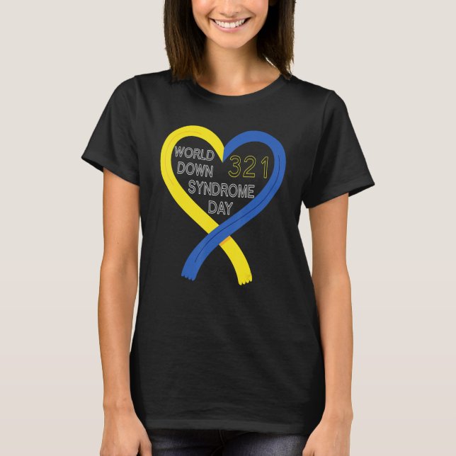T-shirt Love World Down Syndrome Day de sensibilisation Am (Devant)