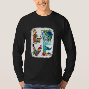 T-shirt Love World Jour des terres Planet Animal De l'envi