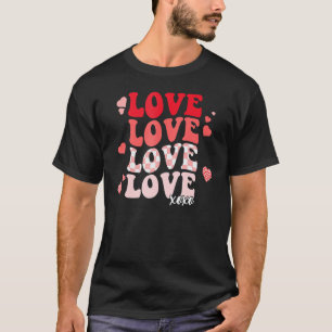 T-shirt Love XOXO Buffalo Plaid Hearts Valentine's Day Ret