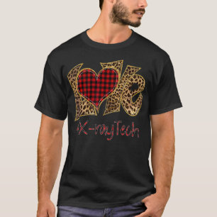T-shirt Love Xray Tech Leopard Mied Flannel Valentine's Da