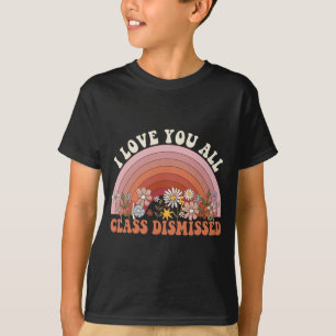 T-shirt Love You All Cl Retro Enseignant Super Rai