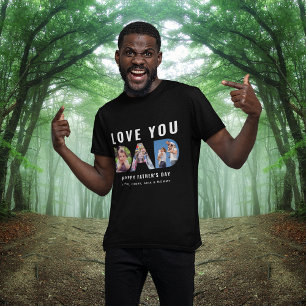 T-shirt Love You Dad Custom Photo Collage Limited Edition