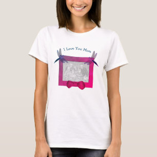 T-shirt Love You Mom Photo personnalisée Dragonfly