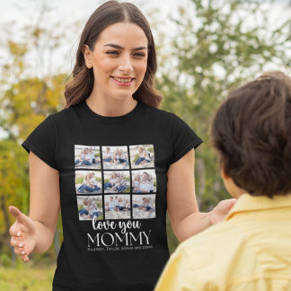 T-shirt Love you Mommy Collage Photos childrens