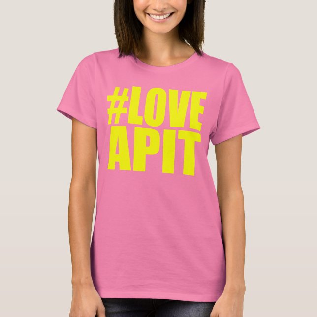 T-shirt #LOVEAPIT Woman Yellow AA T - AUTRES COULEURS DISP (Devant)
