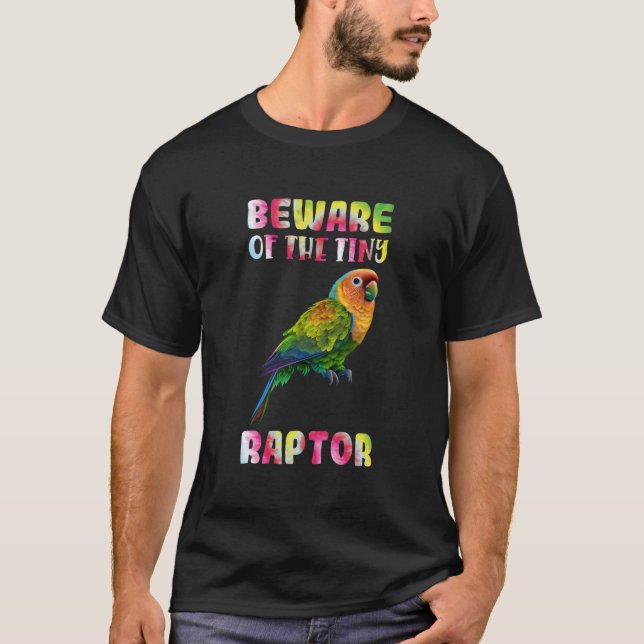 T-shirt Lovebird Beware Of The Tiny Raptor Love Birds Love (Devant)