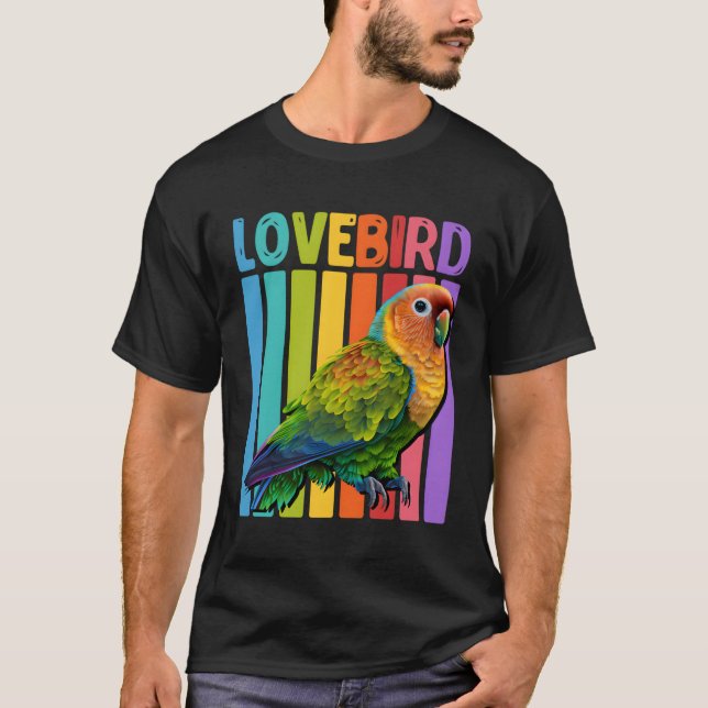 T-shirt Lovebird Parrots Inséparables Parrot Oiseaux exoti (Devant)