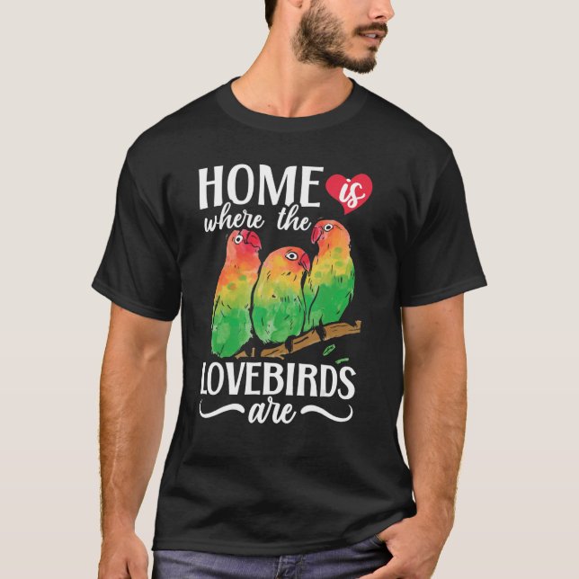 T-shirt Lovebird Peach Face Parrot Pet African Fischer Bi (Devant)