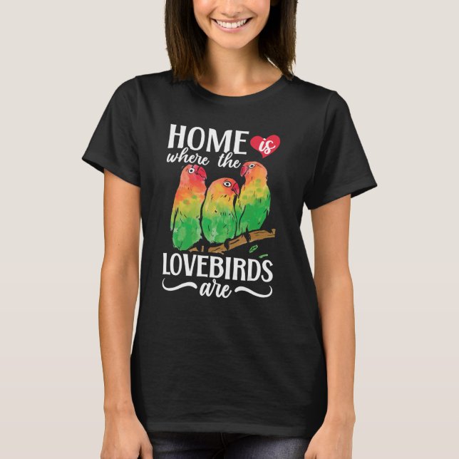 T-shirt Lovebird Peach Face Parrot Pet African Fischer Bi (Devant)