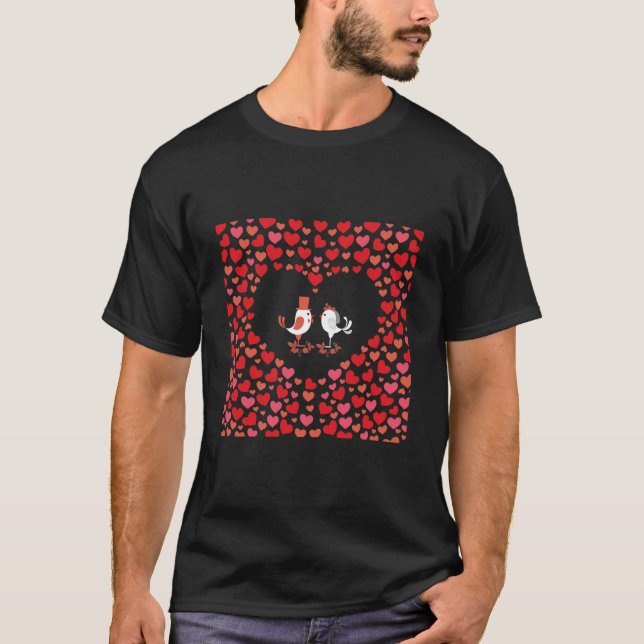 T-shirt "Lovebirds Forever" - Son & Hers Valentine (Devant)