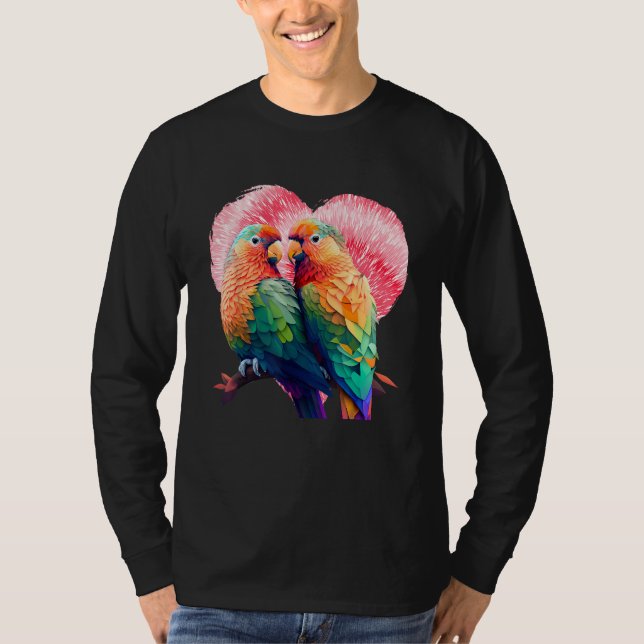 T-shirt Lovebirds Parrot  Lovebird Exotic Birds Bird (Devant)