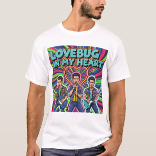 T-shirt Lovebug in My Heart - Colorful Pop-Art Music Trio