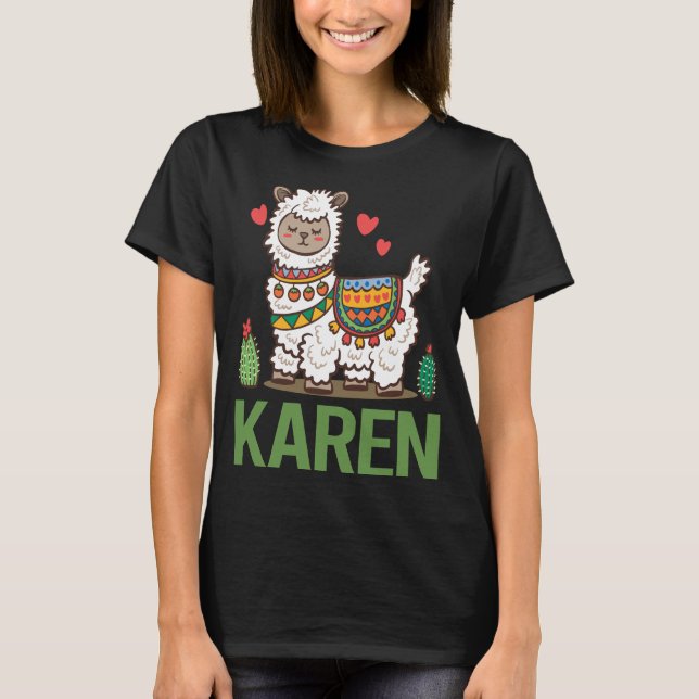 T-shirt Lovely Alpaca - Nom Karen (Devant)