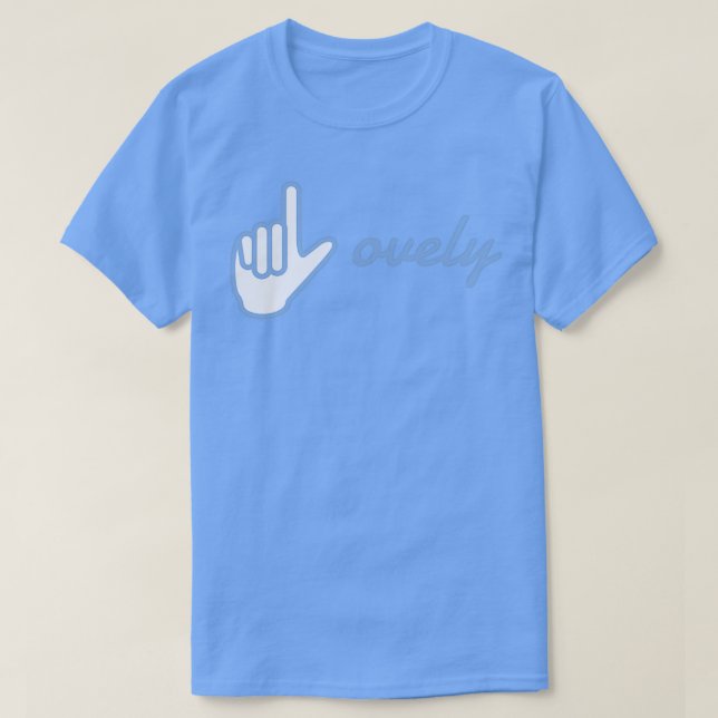 T-shirt Lovely American Sign Language Hand Design (Design devant)