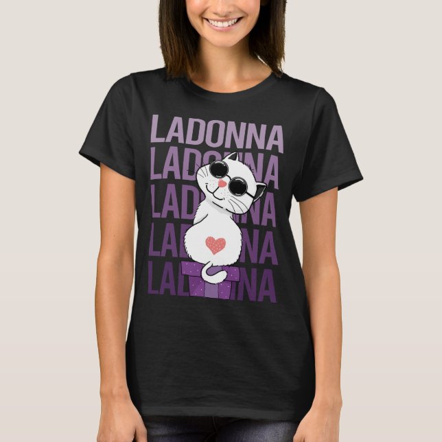 T-shirt Lovely Cat - Nom Ladonna (Devant)