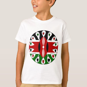 T-shirt Lovely Hearts Kenya : Drapeau Art Motif