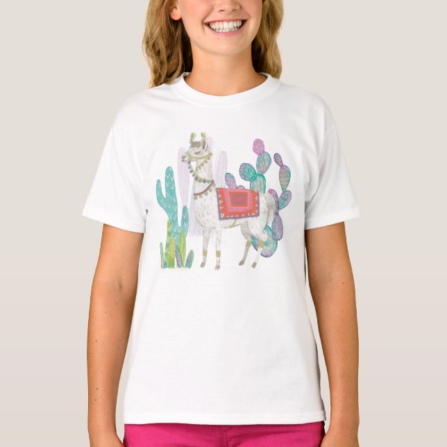 T-shirt Lovely Llamas V (Devant)