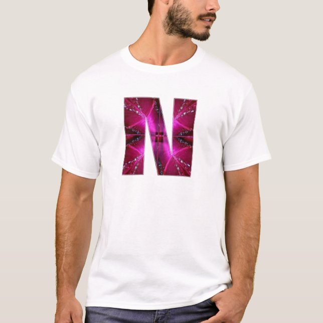 T-shirt Lovely Name Initial N NN NN n Laissez le monde sav (Devant)