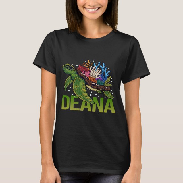 T-shirt Lovely Turtle - Nom Deana (Devant)