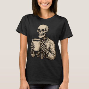 T-shirt Lover café Halloween - Skeletons Éffrayant