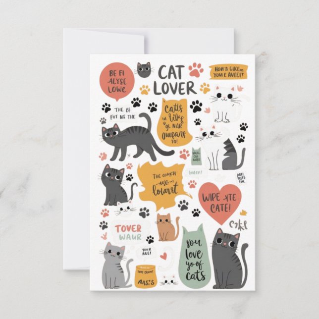 T-Shirt Lover Chats - Chemise Amoureux des chats m (Devant)