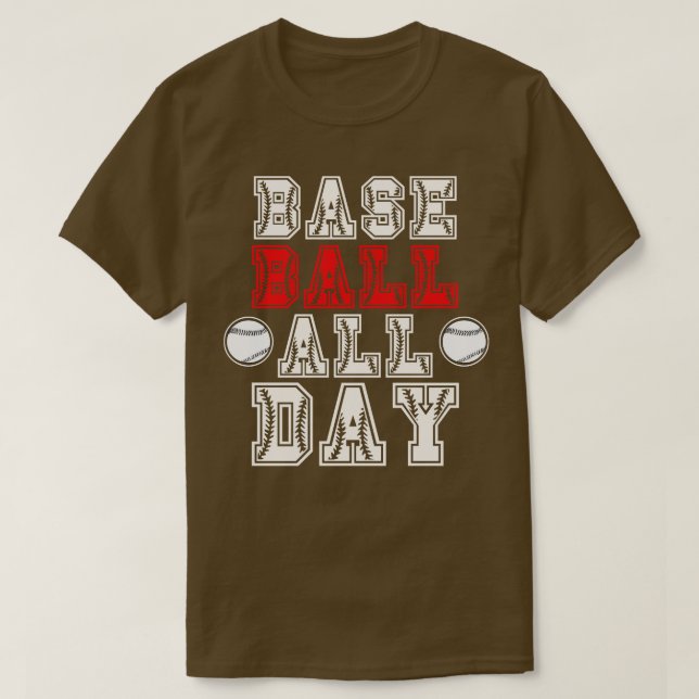 T-shirt Lover de baseball All Day (Design devant)