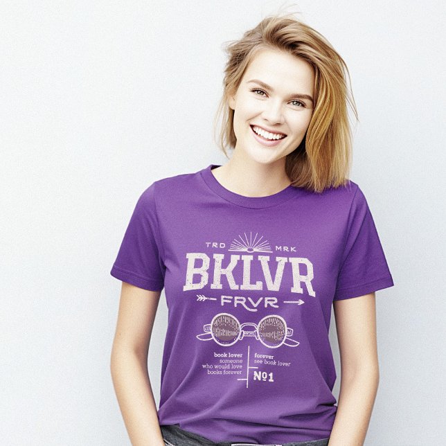T-shirt Lover Définition du livre BKLVR pourpre (Book Lover Definition BKLVR T-Shirt)