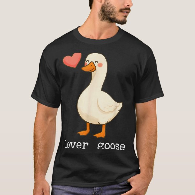 T-shirt Lover Goose And Fighter Goose, Funny Couple Goose  (Devant)