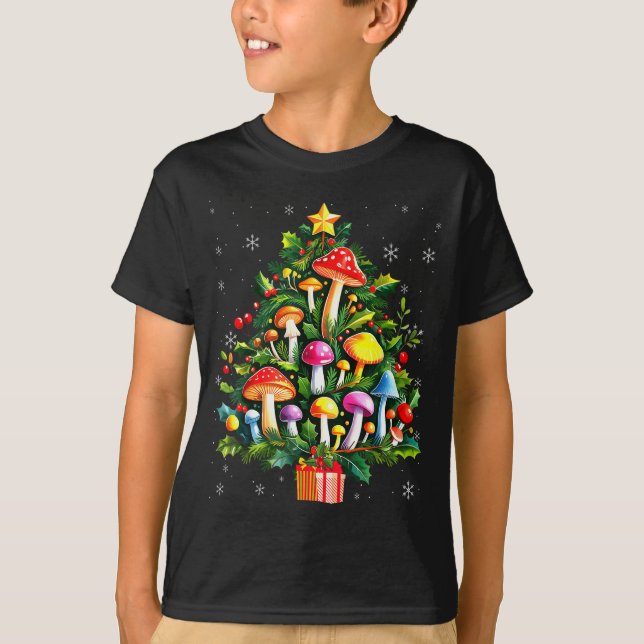 T-shirt Lover Xmas Mushroom Christmas Tree  (Devant)
