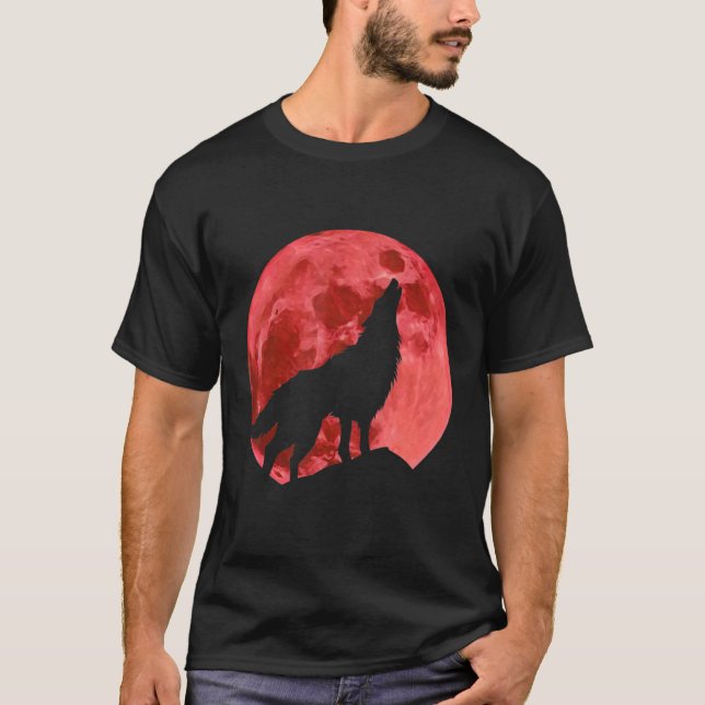 T-shirt Loves Wolves Lune de loups 2 (Devant)