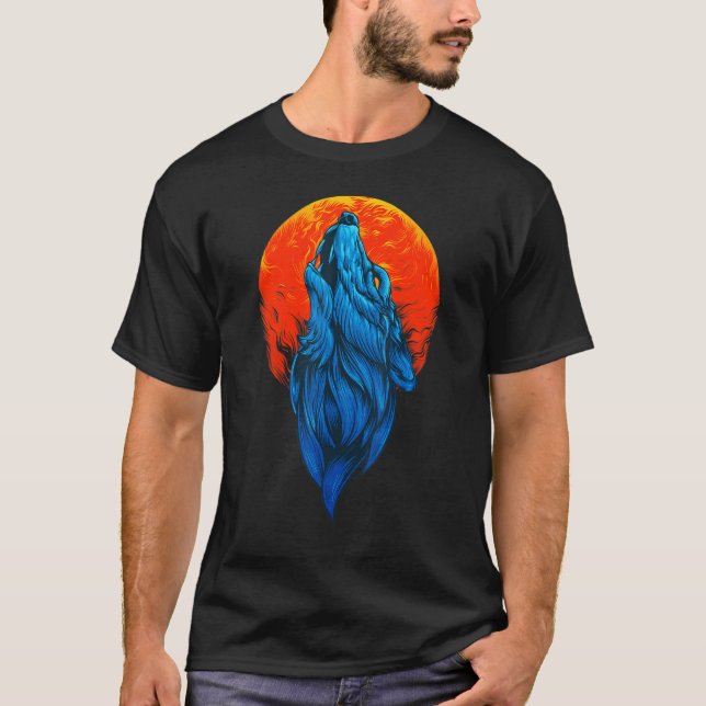 T-shirt Loves Wolves Lune de loups 6 (Devant)