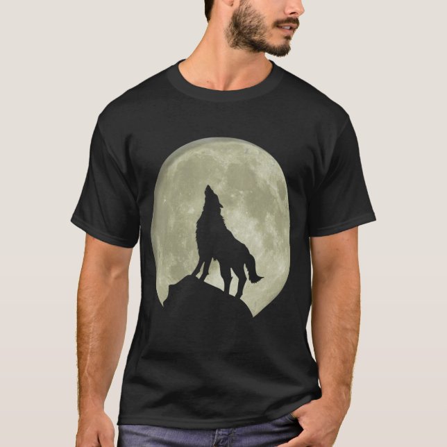 T-shirt Loves Wolves Lune de loups 7 (Devant)