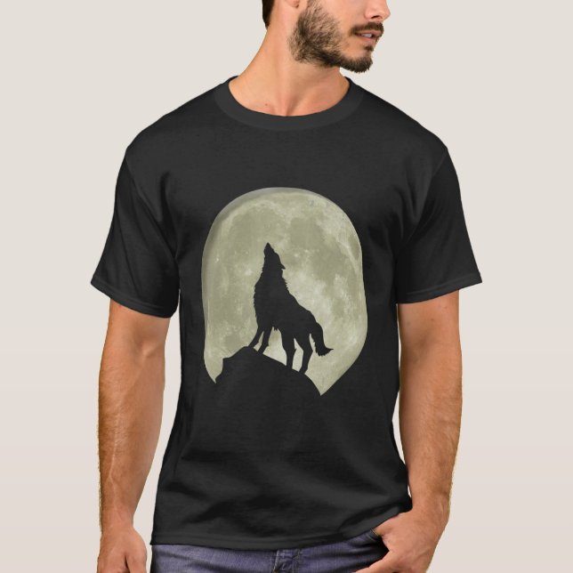 T-shirt Loves Wolves Lune de loups 7 (Devant)