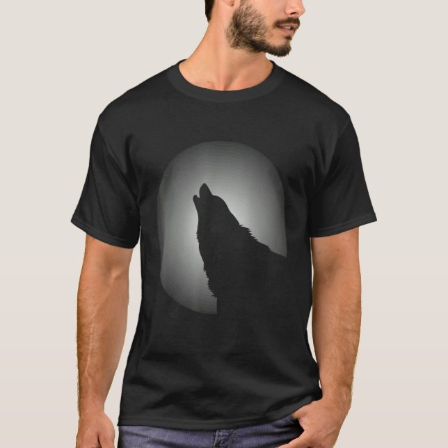 T-shirt Loves Wolves wolf moon 3 (Devant)