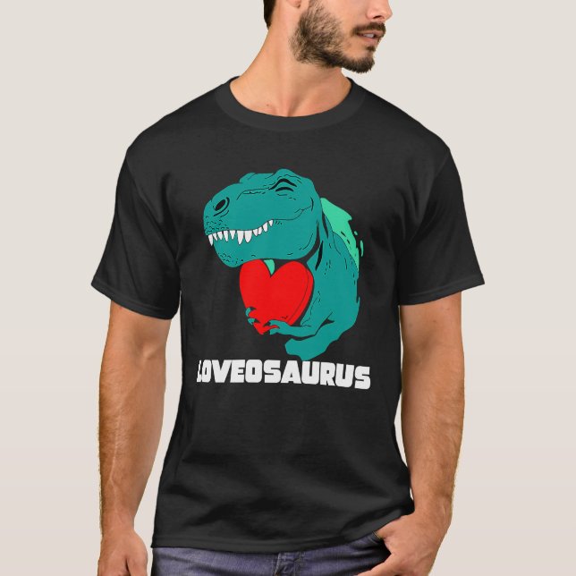 T-shirt Lovesaurus For Toddler Boys Valentines Day N rex D (Devant)