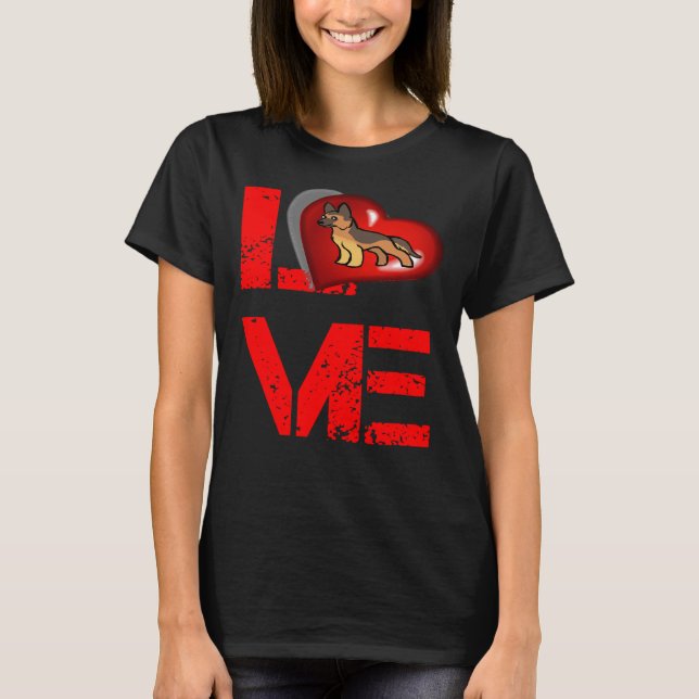 T-shirt Loving A German Shepherd Pup (Devant)