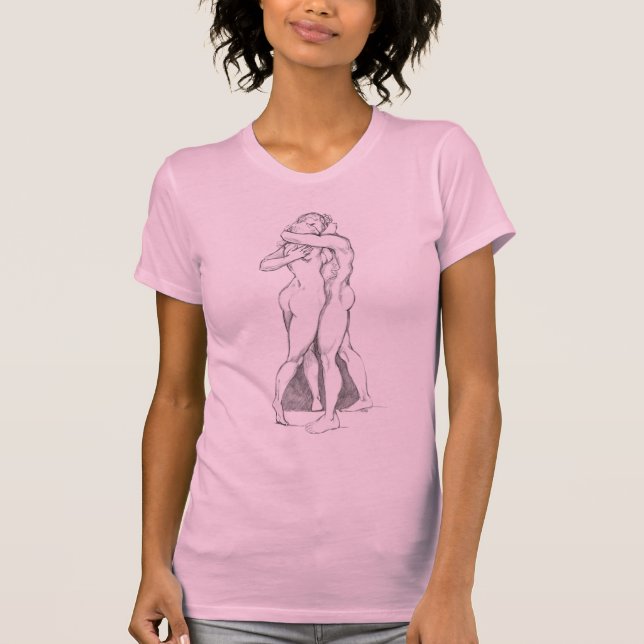 T-shirt Loving Hug Shirt Embracing Figure Study T- (Devant)