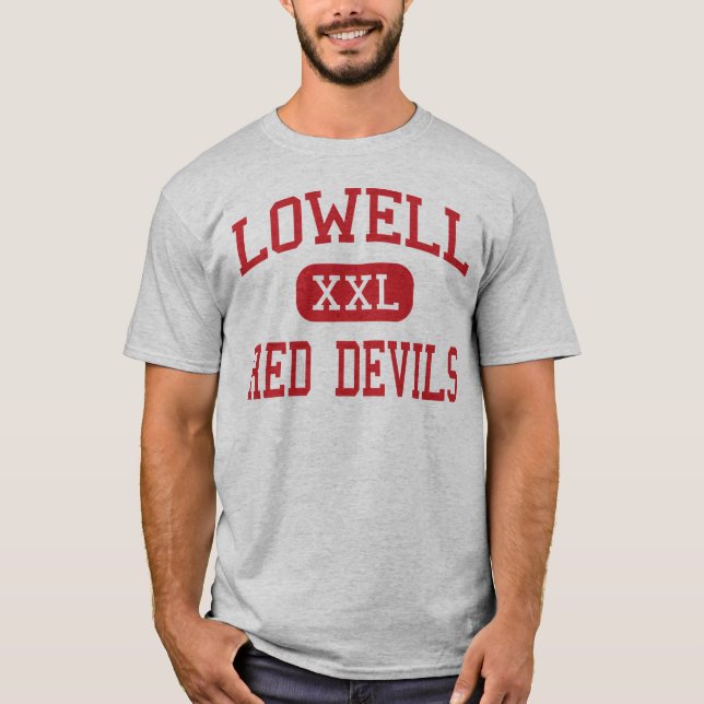 T-shirt Lowell - diables rouges - lycée - Lowell Indiana (Devant)