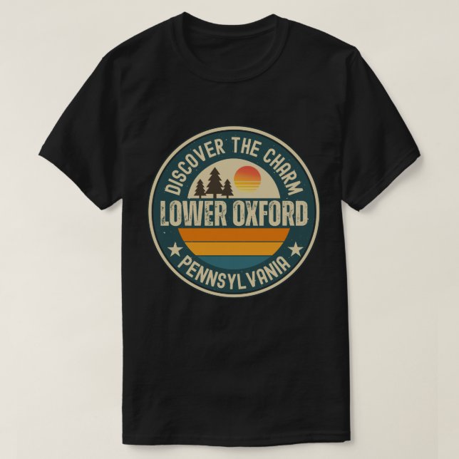 T-shirt Lower Oxford, Pennsylvanie (Design devant)