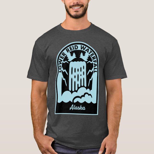 T-shirt Lower Reid Falls Alaska (Devant)