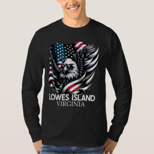 T-shirt Lowes Island Virginie 4 juillet USA American Fla