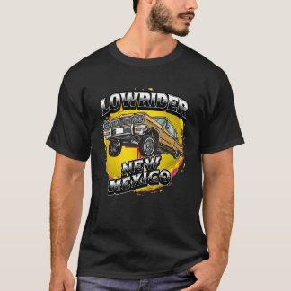 T-shirt Lowrider Nouveau-Mexique. Drapeau du Nouveau-Mexiq