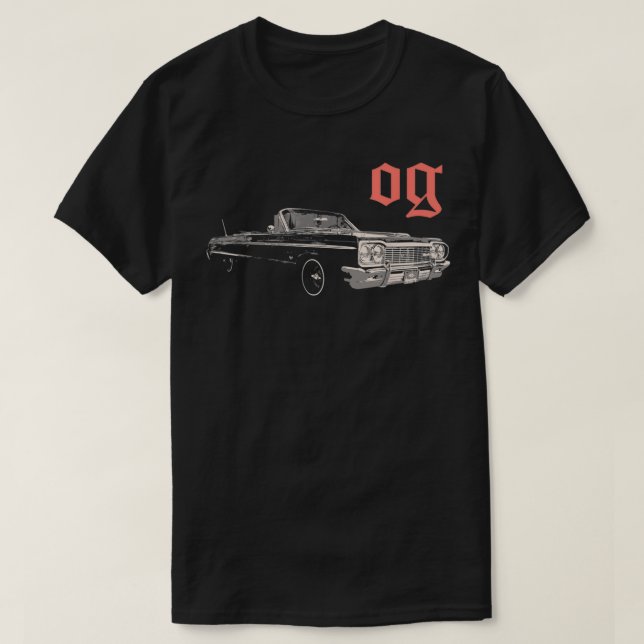 T-shirt Lowrider Original Gangster OG Cali Cholo Chicano (Design devant)