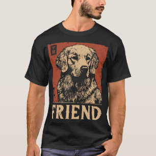 T-shirt Loyal Golden Retriever Friend Vintage Canine Art