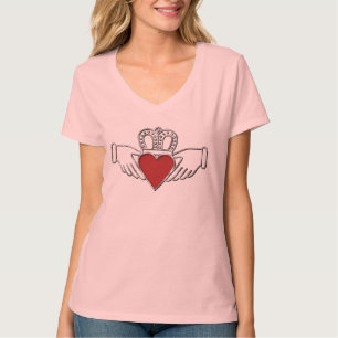 T-shirt Loyalty Love Friendship Claddagh V-Neck
