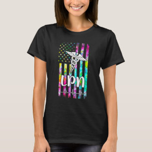 T-shirt Lpn infirmière drapeau américain Tie Dye