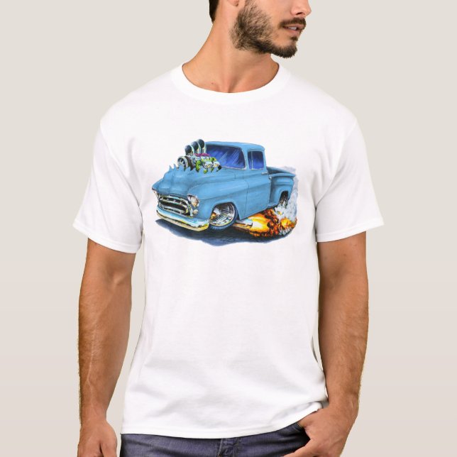 T-shirt Lt 1957 de collecte de Chevy Blue (Devant)