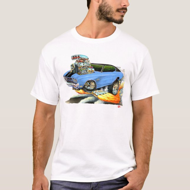 T-shirt Lt 1970 de Chevelle Blue Car (Devant)