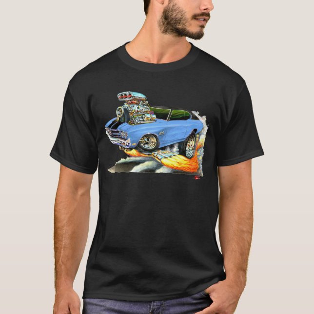 T-shirt Lt 1970 de Chevelle Blue Car (Devant)