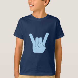 T-shirt Lt Blue de signe de roche